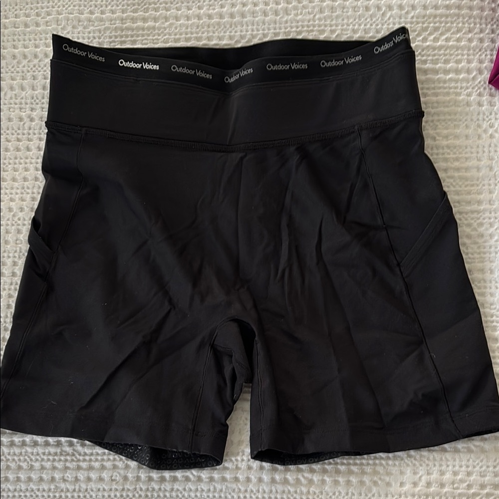 Outdoor Voices Black Athletic Shorts